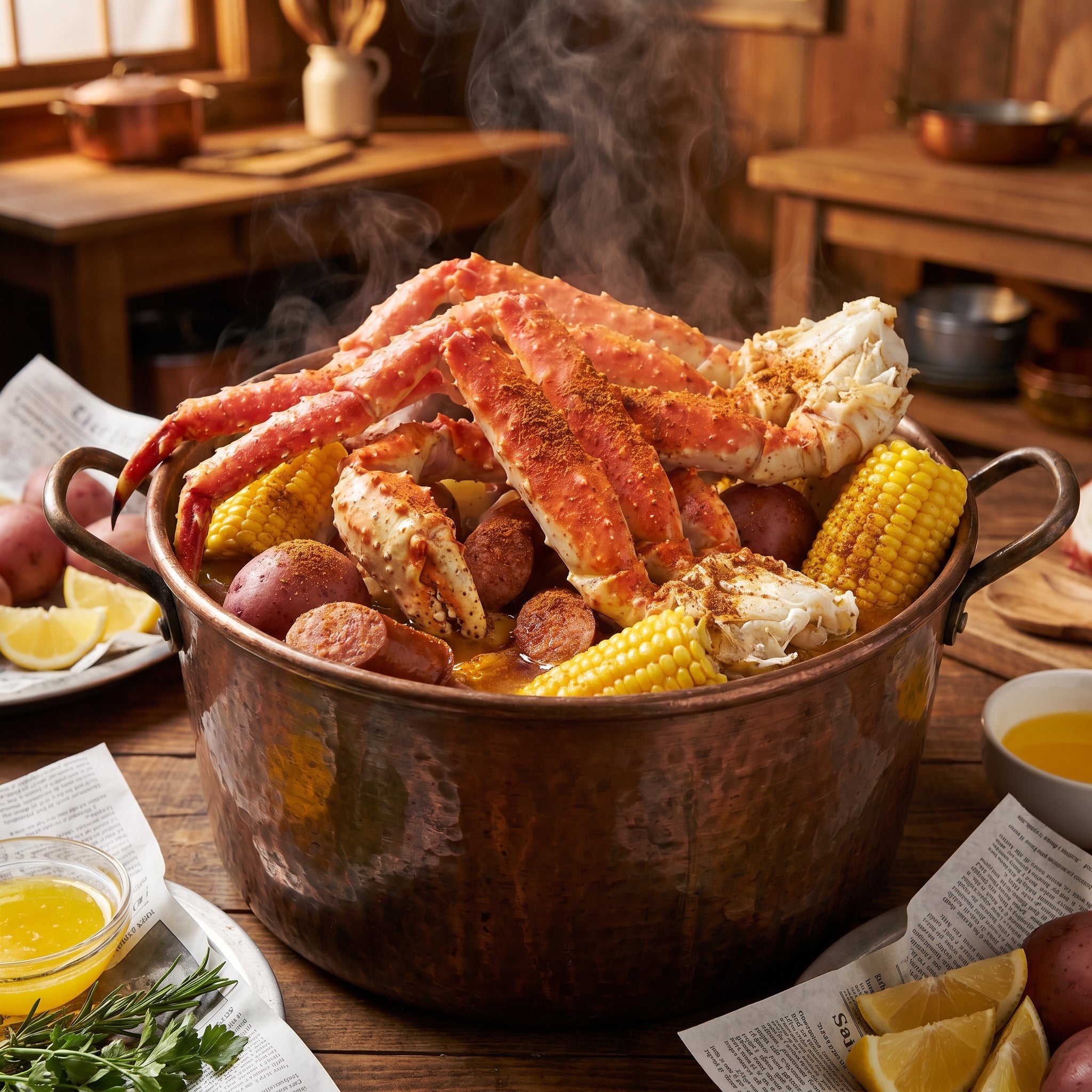 Steakhouse Reserve Grade: Jumbo Alaskan King Crab Clusters - Extra Large, Succulent & Sweet (Limited Catch)