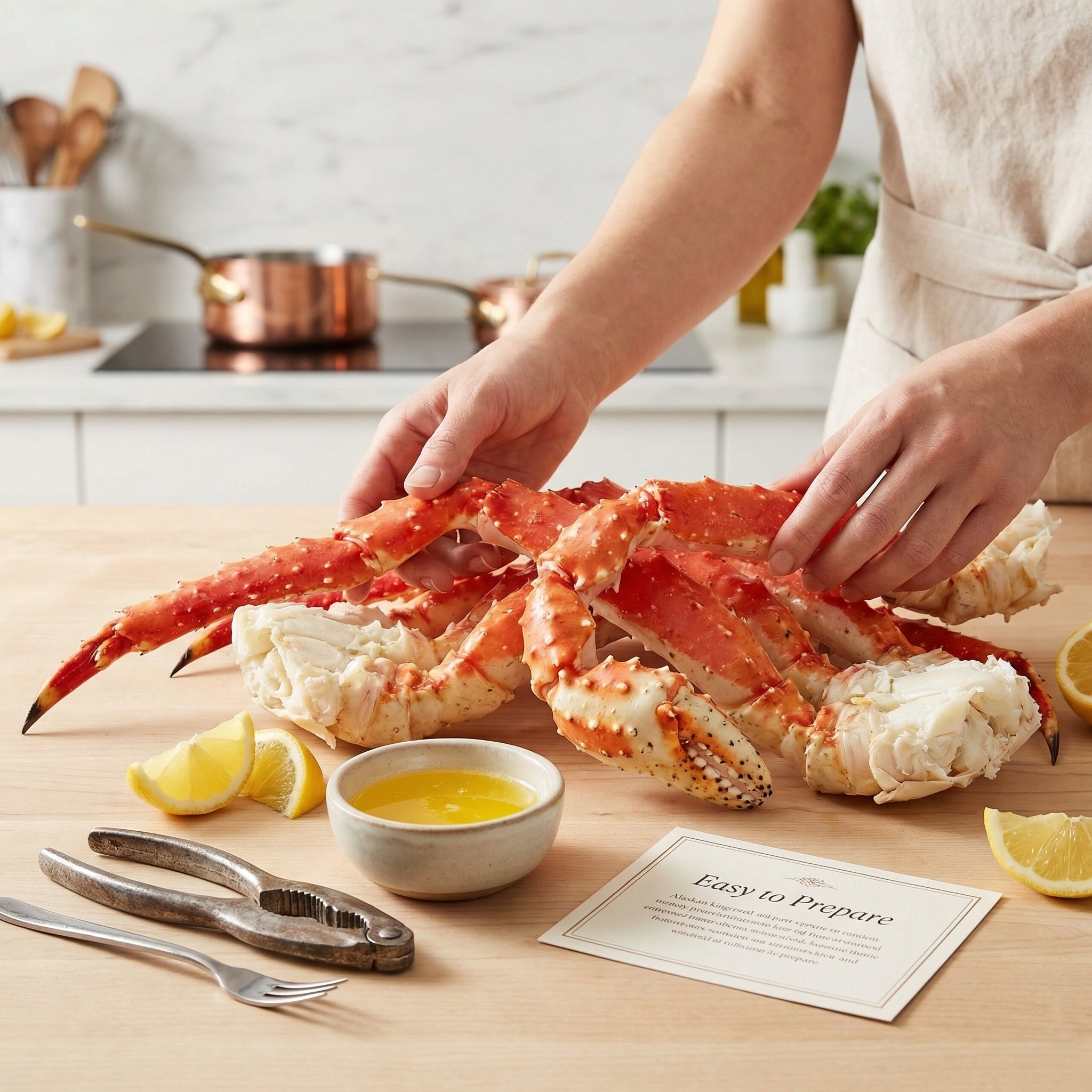 Steakhouse Reserve Grade: Jumbo Alaskan King Crab Clusters - Extra Large, Succulent & Sweet (Limited Catch)